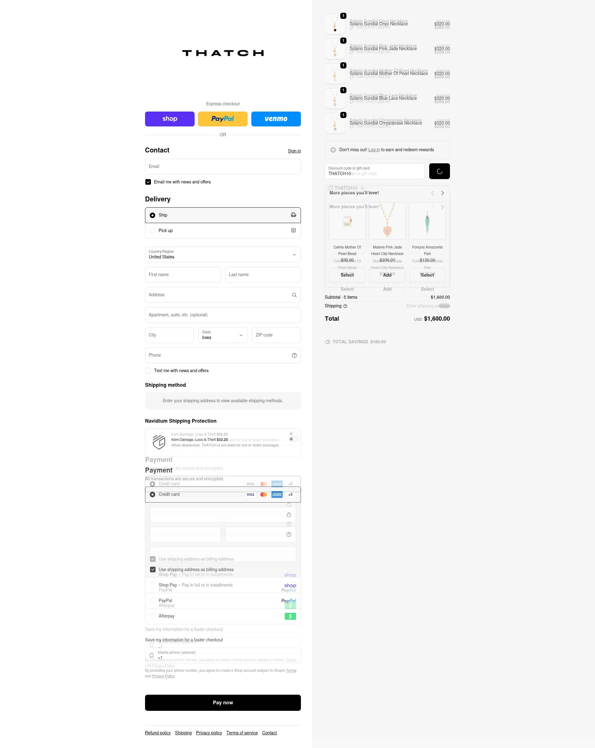 THATCH checkout page showing THATCH promo code box | Screenshot taken by SimplyCodes community member on Feb 15, 2026