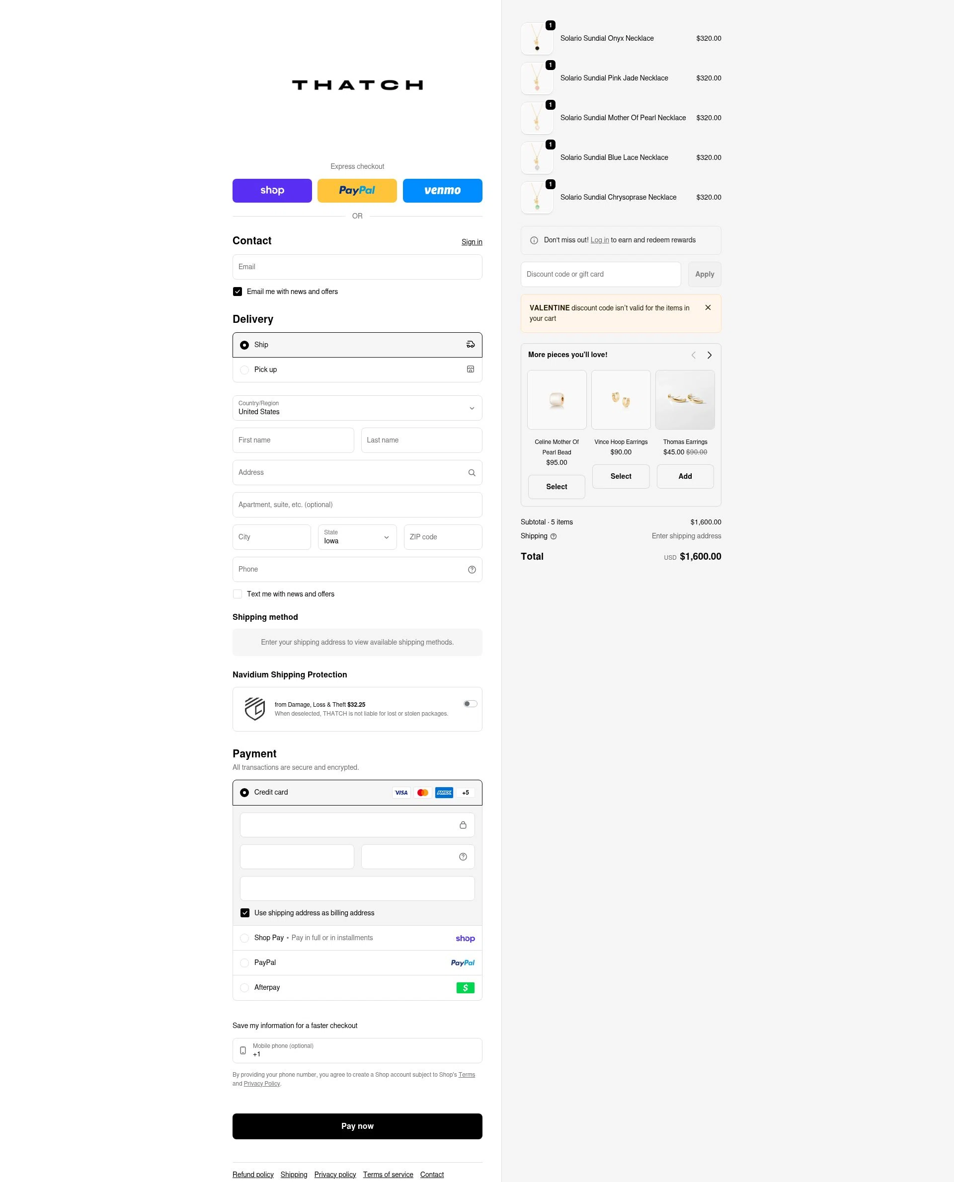 THATCH checkout page showing THATCH promo code box | Screenshot taken by SimplyCodes community member on Feb 11, 2026