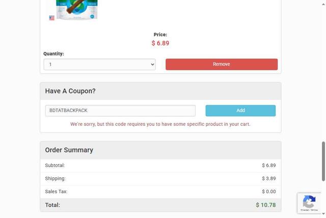 THAT Daily Deal checkout page showing THAT Daily Deal promo code box | Screenshot taken by SimplyCodes community member on Sep 8, 2025