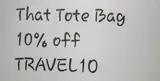 TRAVEL10 coupon verification screenshot