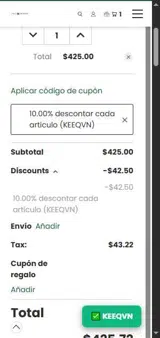 THCa Hempire coupon verification screenshot