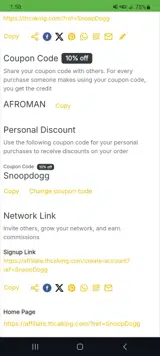THCA Small Buds coupon verification screenshot
