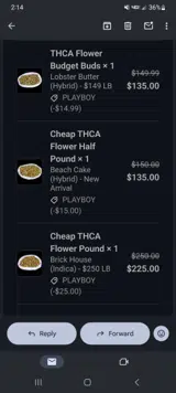 THC King coupon verification screenshot