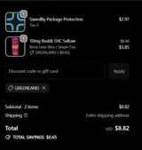 THC King coupon verification screenshot