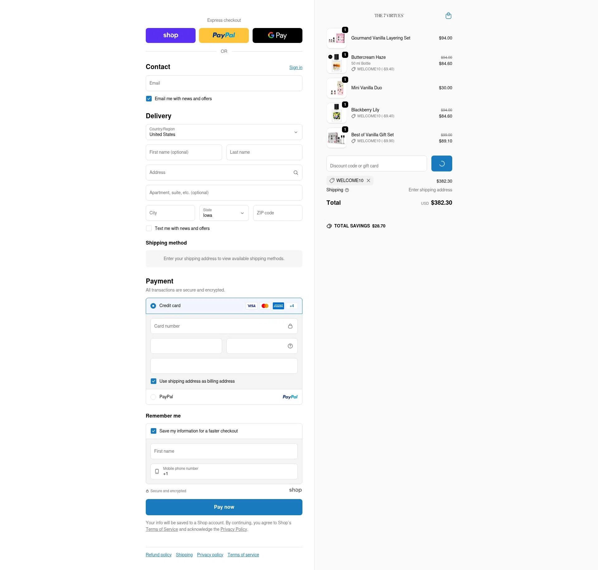 The 7 Virtues checkout page showing The 7 Virtues promo code box | Screenshot taken by SimplyCodes community member on Jan 3, 2026