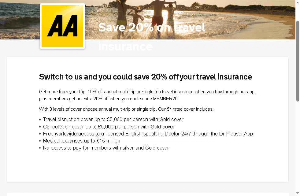 The AA checkout page showing The AA promo code box | Screenshot taken by SimplyCodes community member on May 12, 2025
