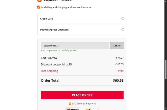 The Adult Toy Shop checkout page showing The Adult Toy Shop promo code box | Screenshot taken by SimplyCodes community member on Aug 11, 2025