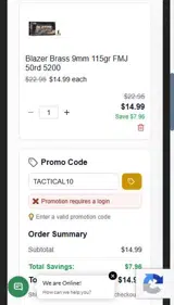 The Armories coupon verification screenshot