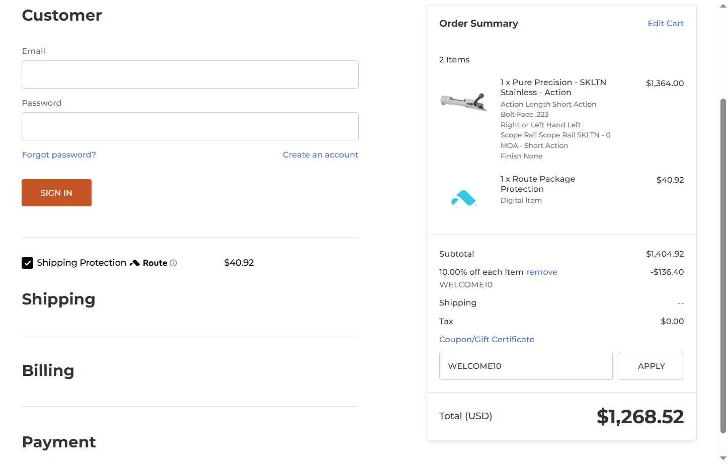 The Battalion checkout page showing The Battalion promo code box | Screenshot taken by SimplyCodes community member on Nov 9, 2025
