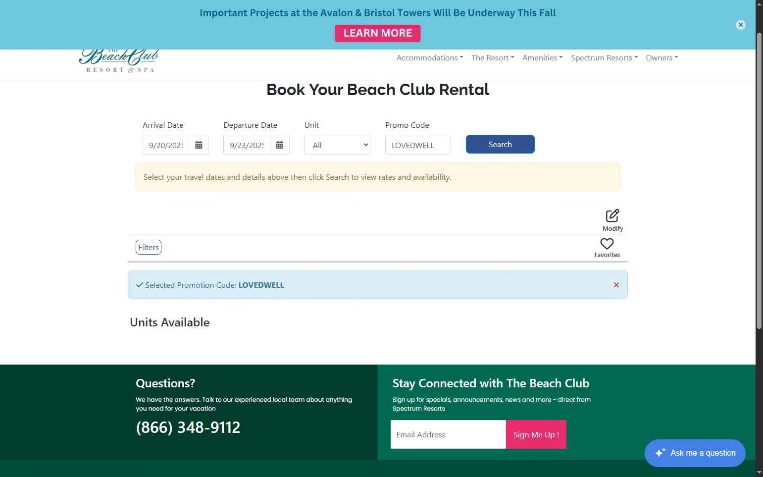 The Beach Club checkout page showing The Beach Club promo code box | Screenshot taken by SimplyCodes community member on Sep 19, 2025
