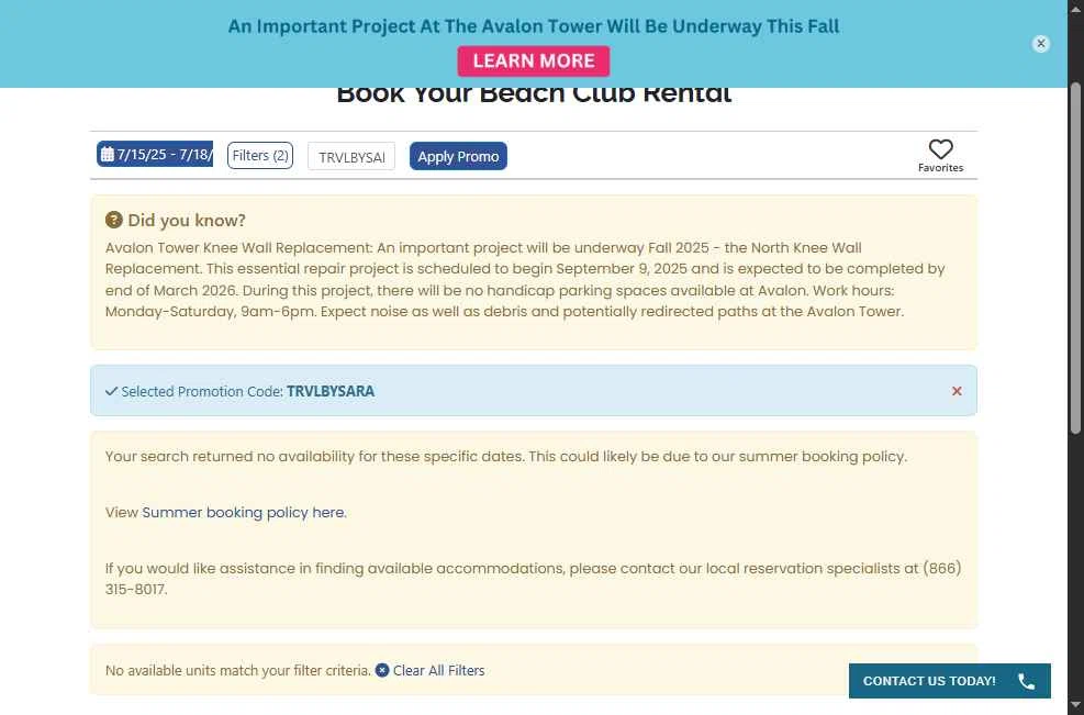 The Beach Club checkout page showing The Beach Club promo code box | Screenshot taken by SimplyCodes community member on Jul 14, 2025
