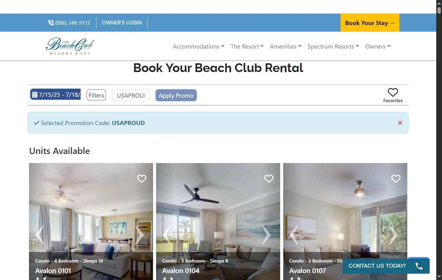 The Beach Club checkout page showing The Beach Club promo code box | Screenshot taken by SimplyCodes community member on Jul 14, 2025