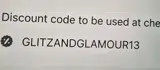 GLITZANDGLAMOUR13 coupon verification screenshot