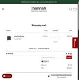 HANNAH5 coupon verification screenshot