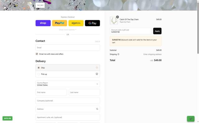 THE CÆP checkout page showing THE CÆP promo code box | Screenshot taken by SimplyCodes community member on Aug 31, 2025