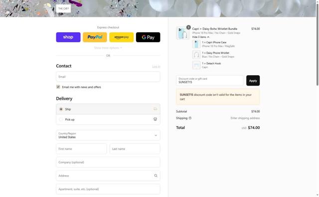 THE CÆP checkout page showing THE CÆP promo code box | Screenshot taken by SimplyCodes community member on Aug 31, 2025