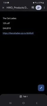 The Cat Ladies coupon verification screenshot