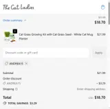 The Cat Ladies coupon verification screenshot