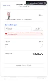 PRES2026 coupon verification screenshot
