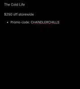 CHANDLERCHILLS coupon verification screenshot