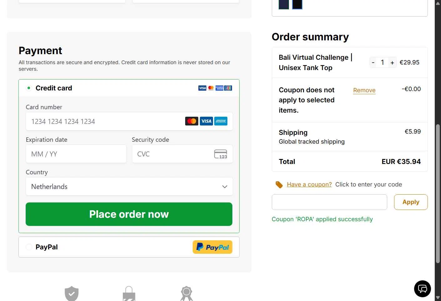 The Conqueror checkout page showing The Conqueror promo code box | Screenshot taken by SimplyCodes community member on Jan 22, 2026