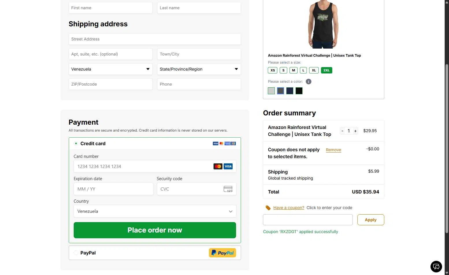 The Conqueror checkout page showing The Conqueror promo code box | Screenshot taken by SimplyCodes community member on Jan 18, 2026