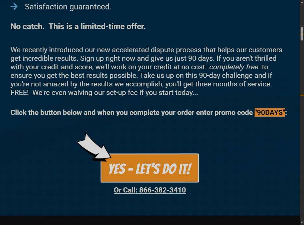 The Credit People checkout page showing The Credit People promo code box | Screenshot taken by SimplyCodes community member on Oct 1, 2025