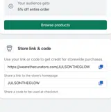JULSONTHEGLOW coupon verification screenshot