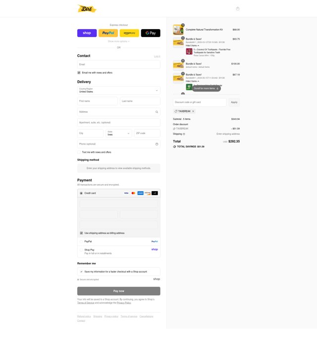 The Dirt checkout page showing The Dirt promo code box | Screenshot taken by SimplyCodes community member on Sep 9, 2025