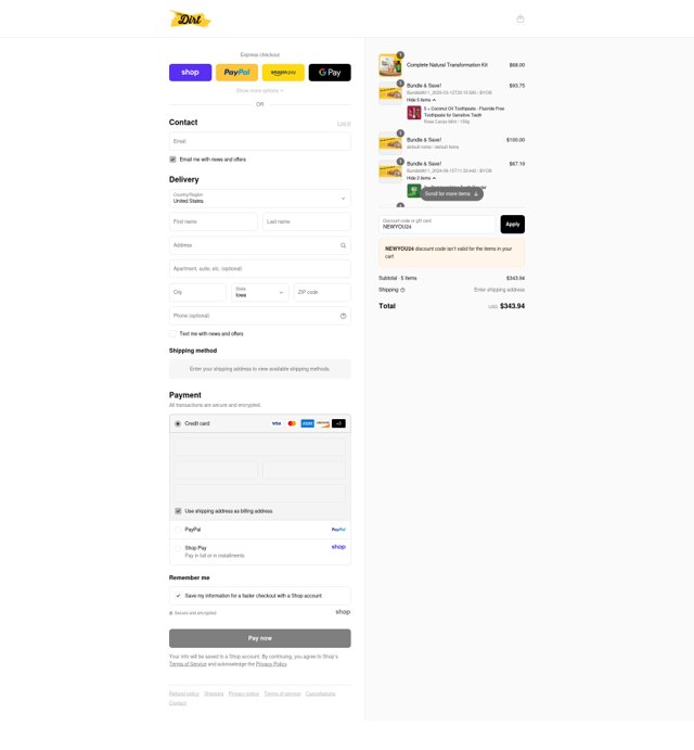 The Dirt checkout page showing The Dirt promo code box | Screenshot taken by SimplyCodes community member on Sep 9, 2025