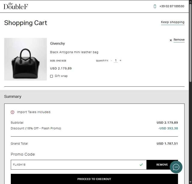 TheDoubleF checkout page showing TheDoubleF promo code box | Screenshot taken by SimplyCodes community member on Aug 30, 2025