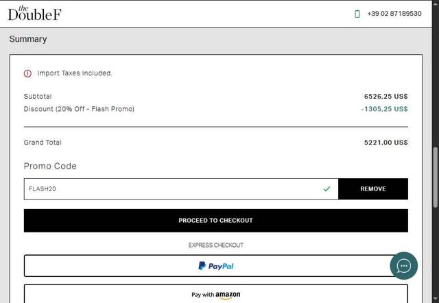 TheDoubleF checkout page showing TheDoubleF promo code box | Screenshot taken by SimplyCodes community member on Oct 2, 2025
