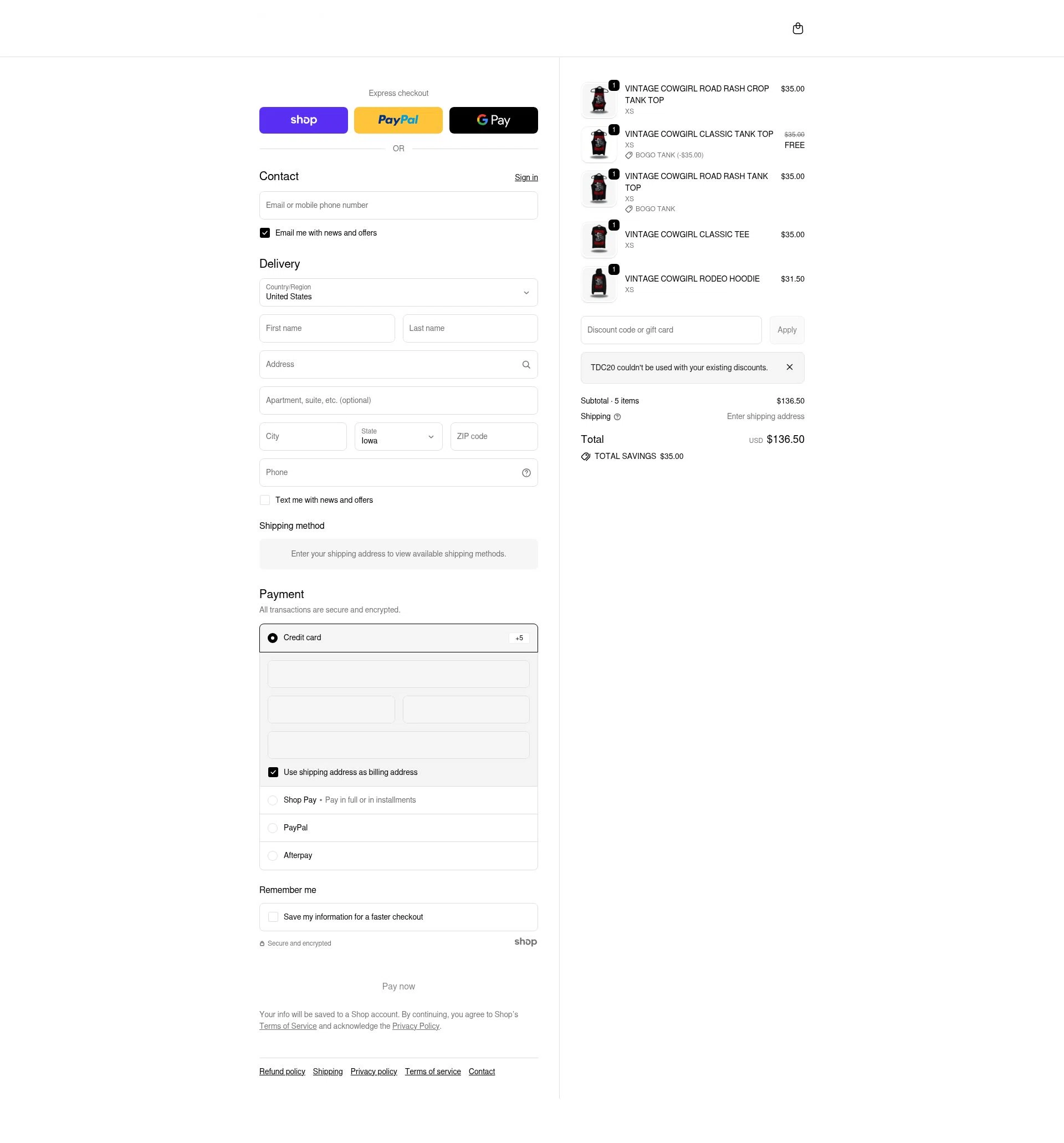 The Drive Clothing checkout page showing The Drive Clothing discount code box | Screenshot taken by SimplyCodes community member on Jan 28, 2026