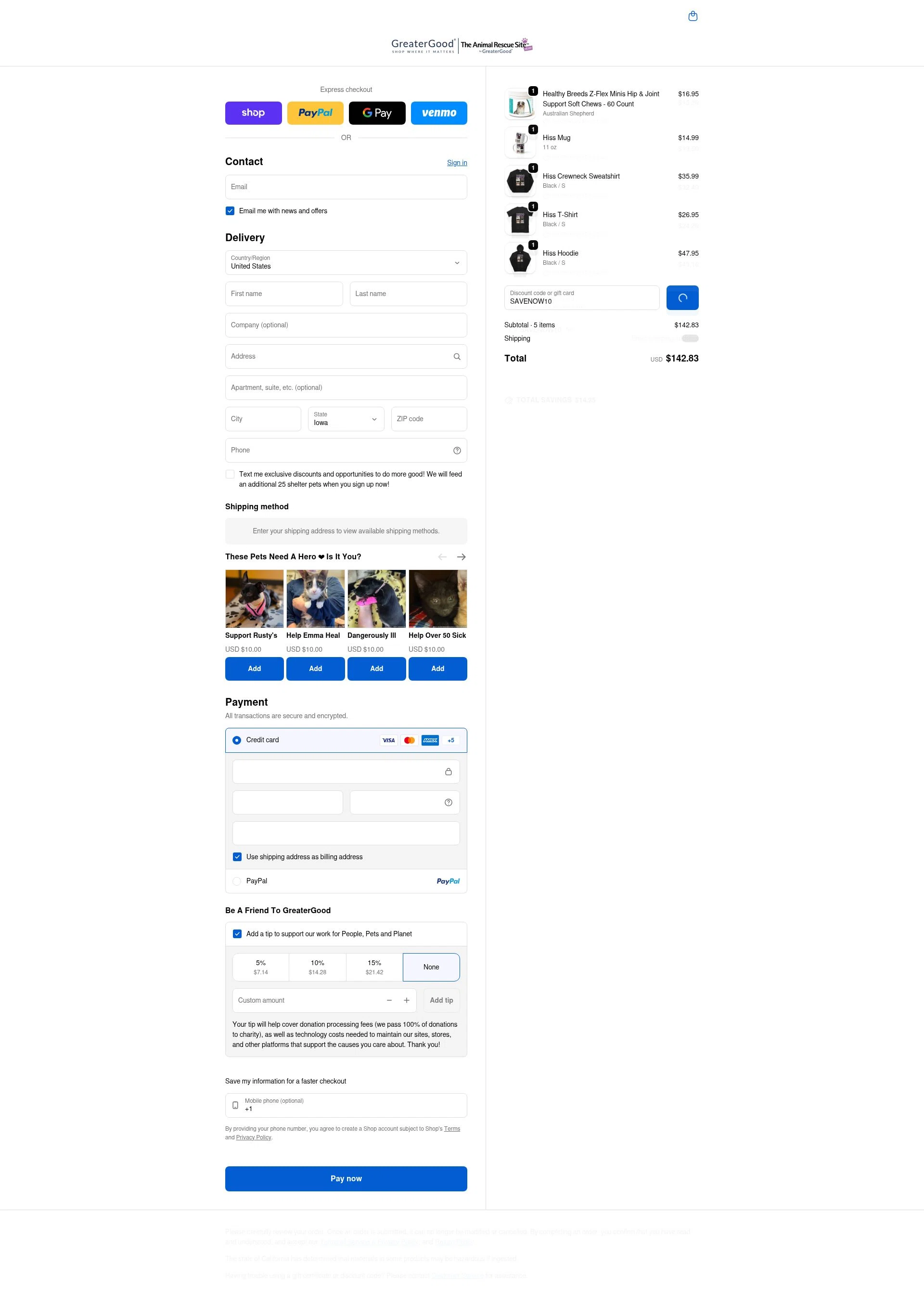 The Earth Site Store checkout page showing The Earth Site Store promo code box | Screenshot taken by SimplyCodes community member on Feb 9, 2026