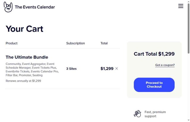 The Events Calendar checkout page showing The Events Calendar coupon code box | Screenshot taken by SimplyCodes community member on Aug 6, 2025