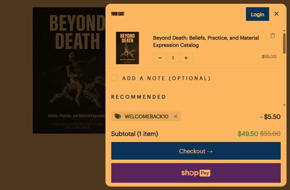 The Field Museum checkout page showing The Field Museum promo code box | Screenshot taken by SimplyCodes community member on Apr 25, 2025