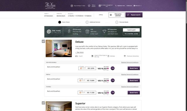 The Fives Hotels checkout page showing The Fives Hotels promo code box | Screenshot taken by SimplyCodes community member on Apr 7, 2025