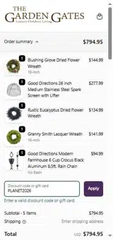 PLANET2026 coupon verification screenshot