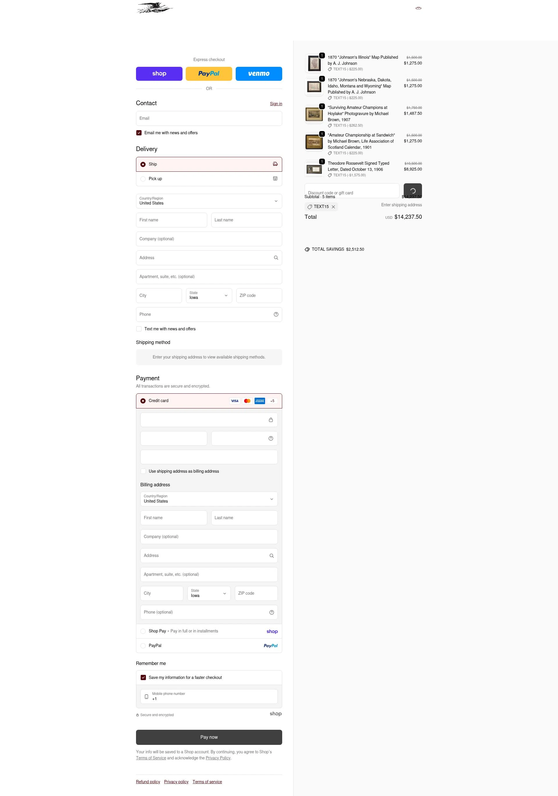 The Great Republic checkout page showing The Great Republic promo code box | Screenshot taken by SimplyCodes community member on Jan 22, 2026