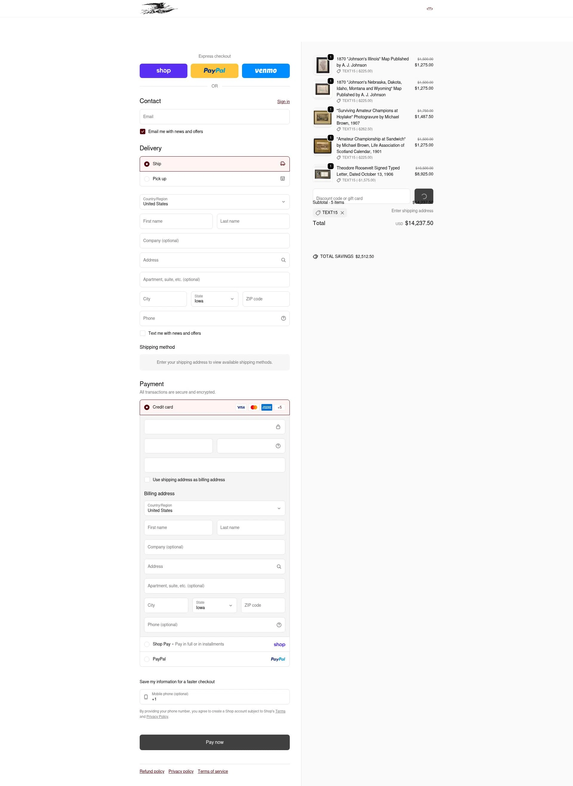 The Great Republic checkout page showing The Great Republic promo code box | Screenshot taken by SimplyCodes community member on Feb 8, 2026