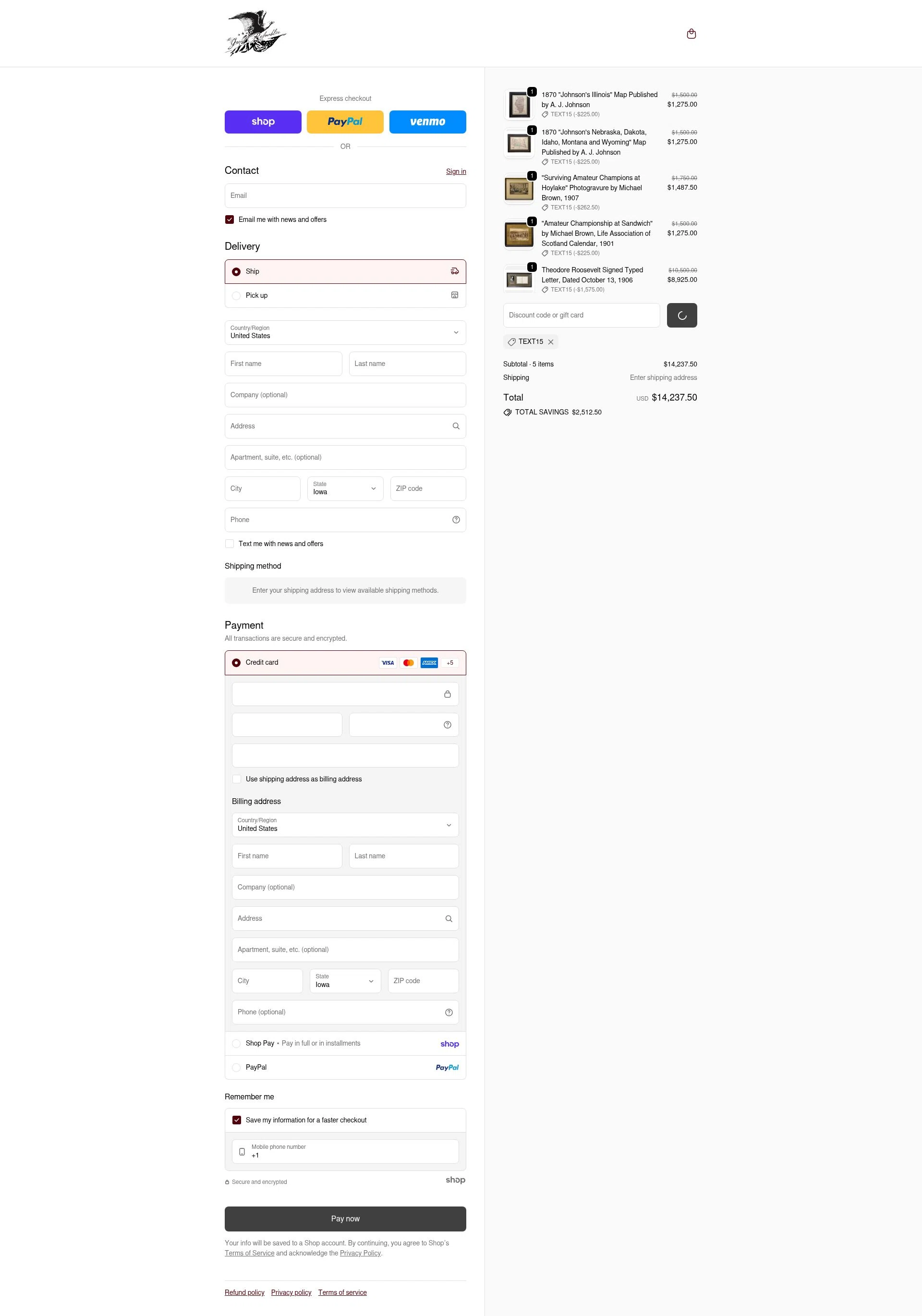 The Great Republic checkout page showing The Great Republic promo code box | Screenshot taken by SimplyCodes community member on Jan 26, 2026