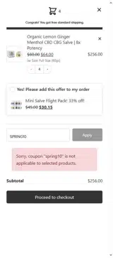The Healing Rose coupon verification screenshot