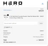 The Hero Company coupon verification screenshot
