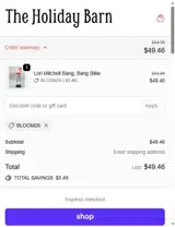 BLOOM26 coupon verification screenshot