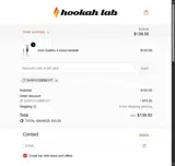 The Hookah Lab coupon verification screenshot