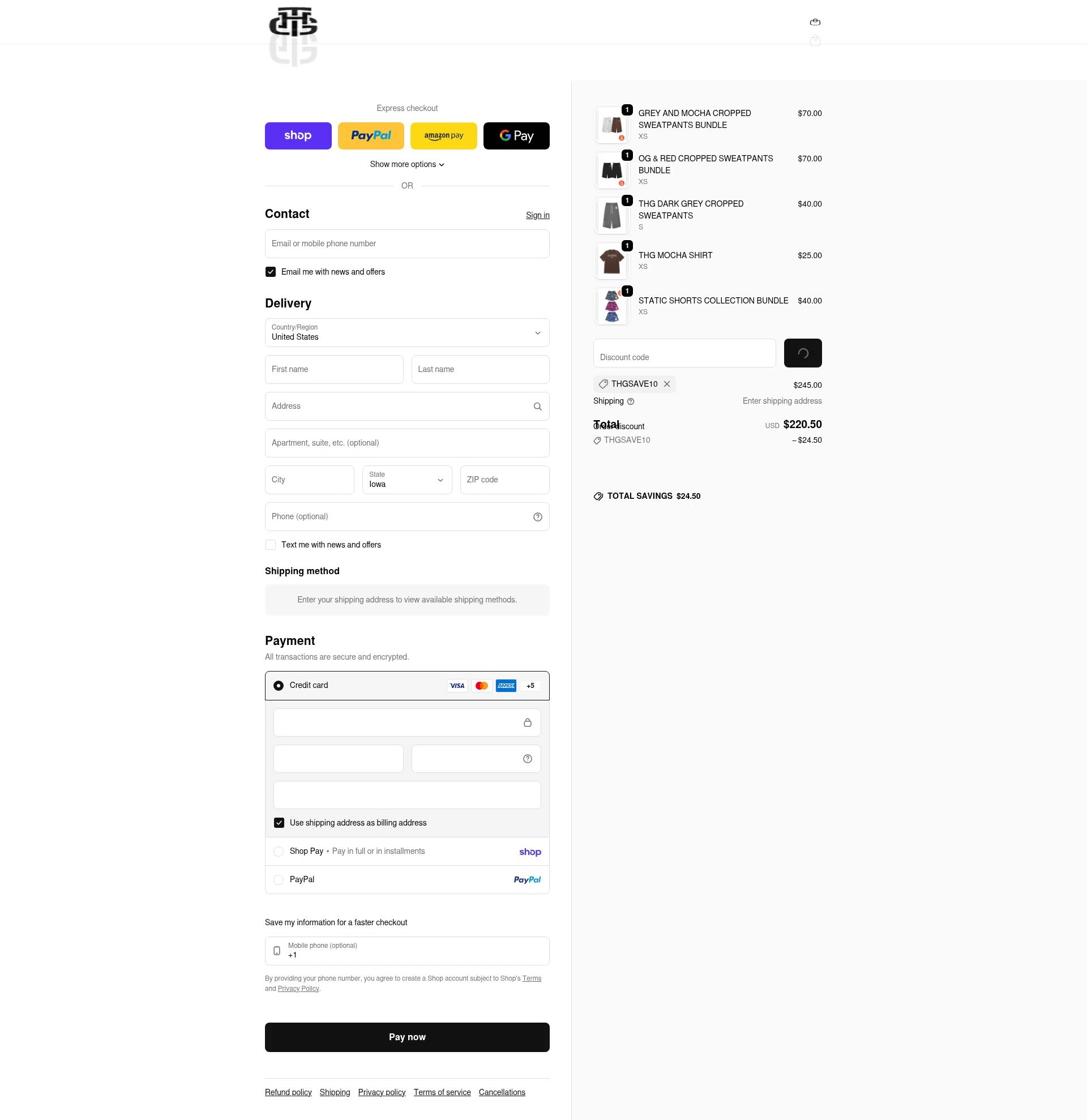 The Hoop Gang checkout page showing The Hoop Gang discount code box | Screenshot taken by SimplyCodes community member on Feb 12, 2026