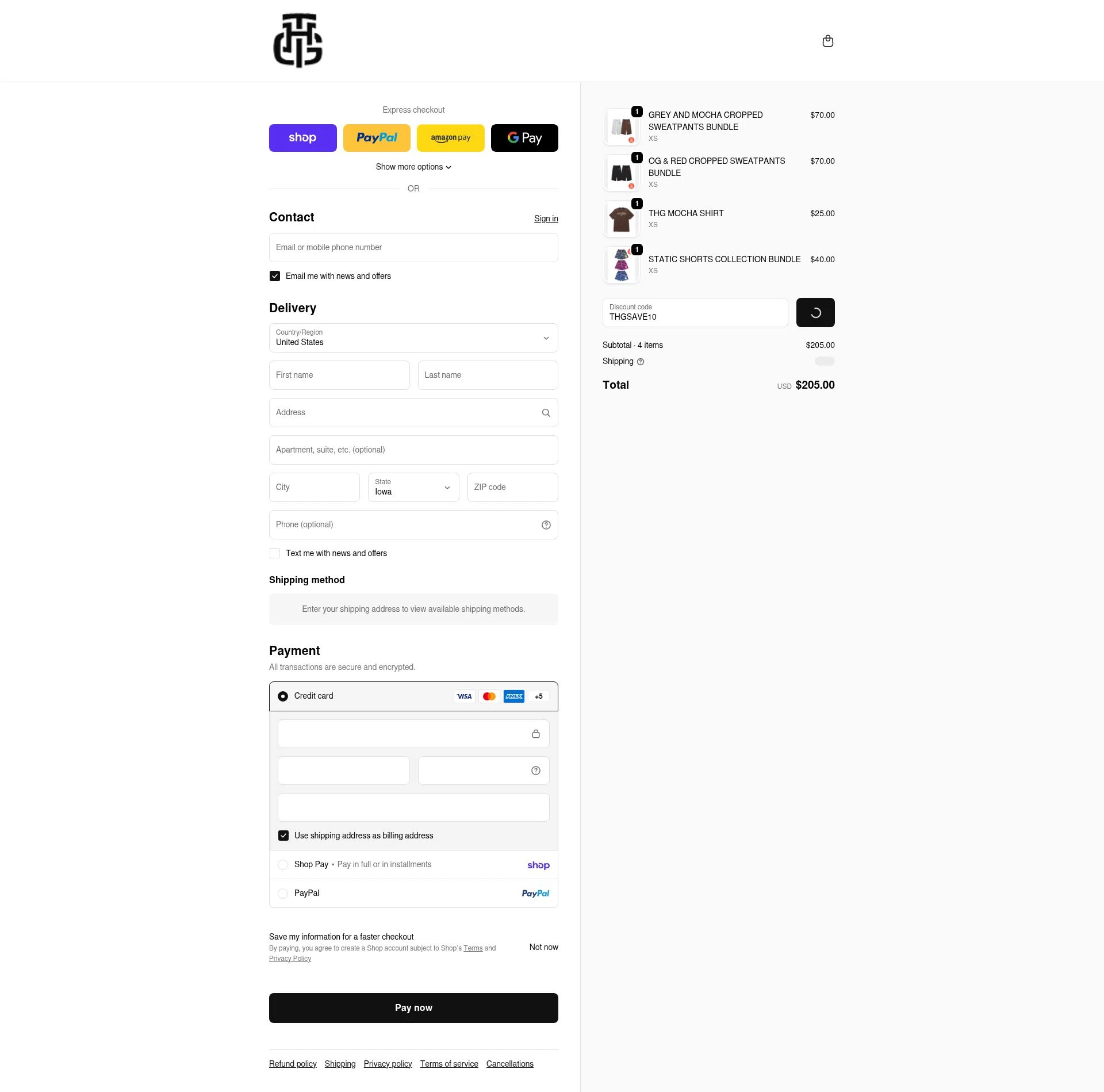 The Hoop Gang checkout page showing The Hoop Gang discount code box | Screenshot taken by SimplyCodes community member on Feb 16, 2026