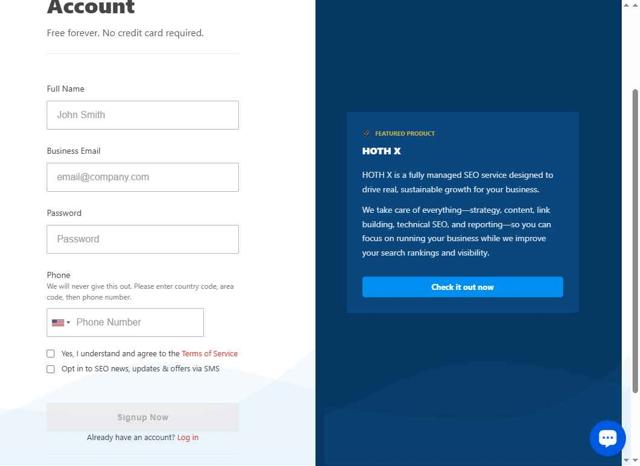 The HOTH checkout page showing The HOTH promo code box | Screenshot taken by SimplyCodes community member on Jul 10, 2025