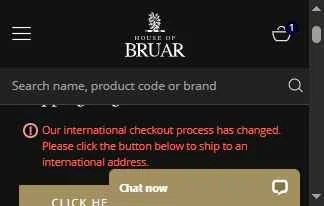 The House of Bruar checkout page showing The House of Bruar discount code box | Screenshot taken by SimplyCodes community member on Oct 13, 2025