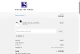The House of Rags coupon verification screenshot